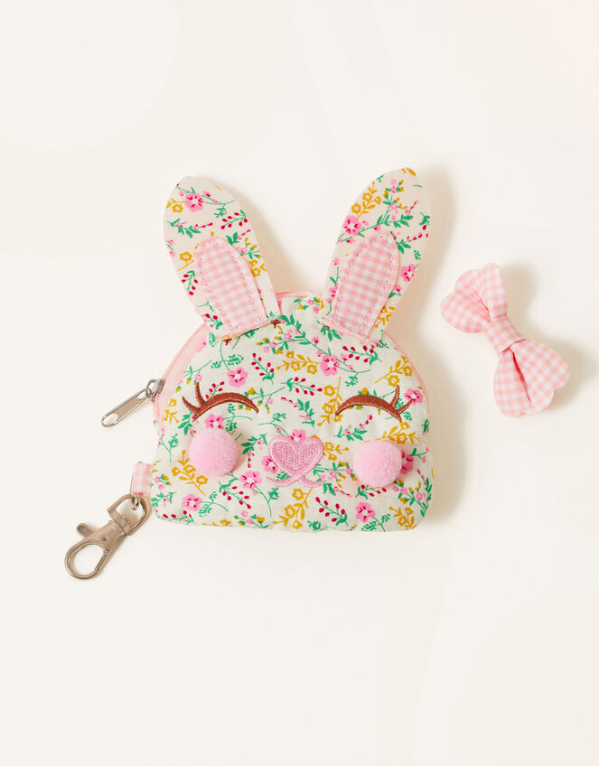 Gingham Ears Bunny Purse, , large
