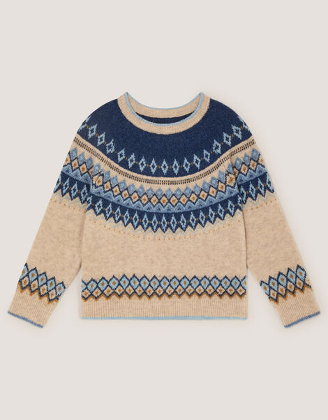 Fair Isle Jumper, Blue (BLUE), large