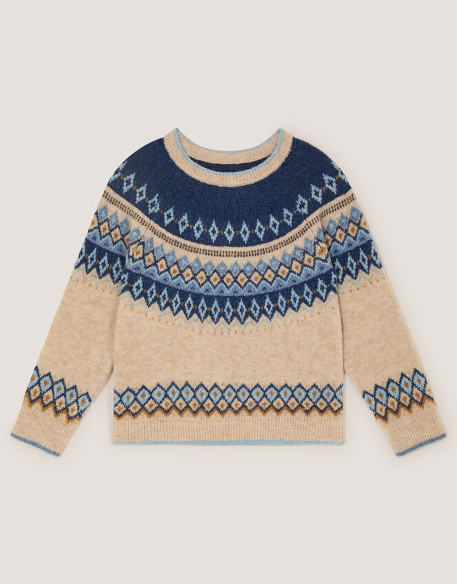 Fair Isle Jumper, Blue (BLUE), large
