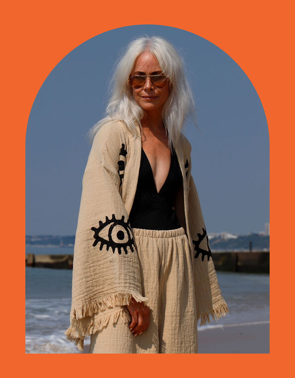 Meraki Beach Eye Kimono Two-Piece, , large