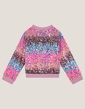 Ombr&eacute; Sequin Bomber Jacket, Multi (MULTI), large
