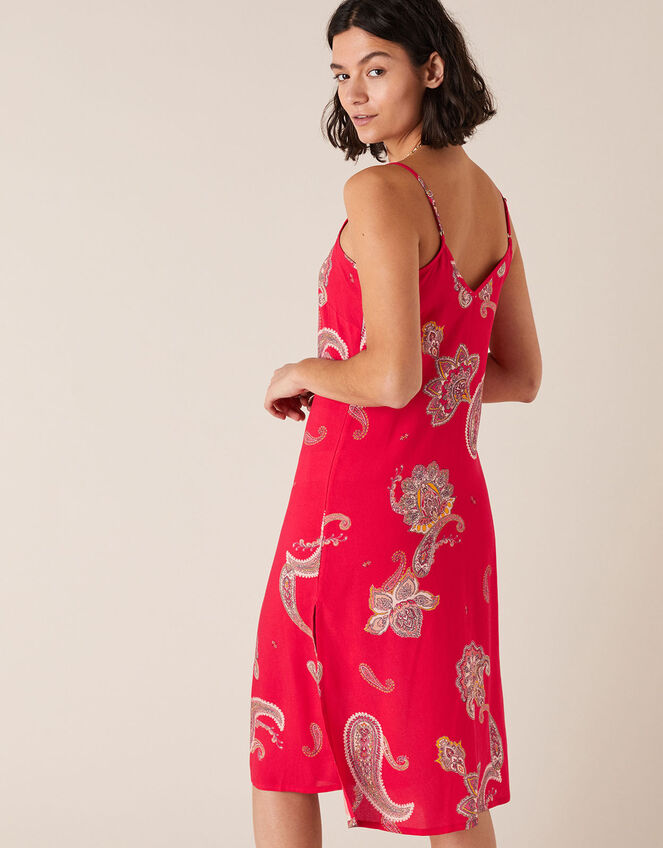 Heritage Print Dress in LENZING™ ECOVERO™, Red (RED), large