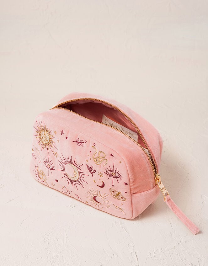 Elizabeth Scarlett Boho Mysticism Velvet Make Up Bag, , large