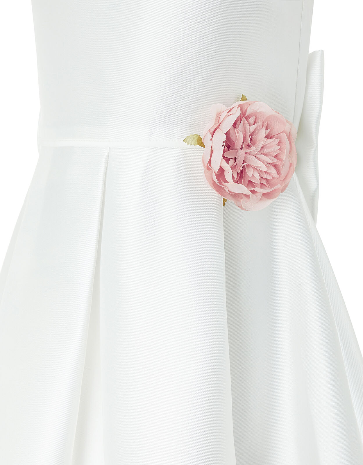 Betty Twill Bow Occasion Dress Ivory