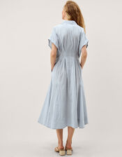 Dory Stripe Midi Shirt Dress, Blue (BLUE), large