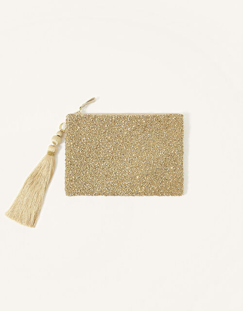 Beaded Tassel Occasion Clutch Bag, , large