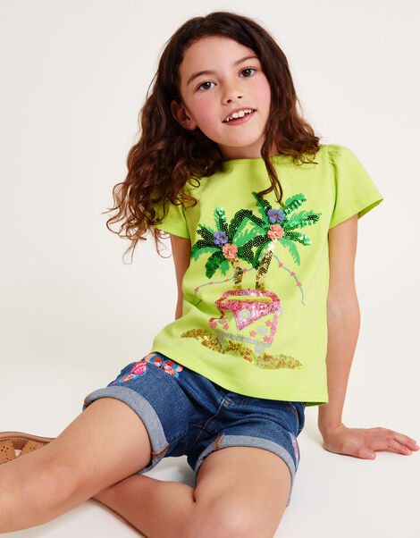 Campervan Embellished T-Shirt, Green (LIME), large