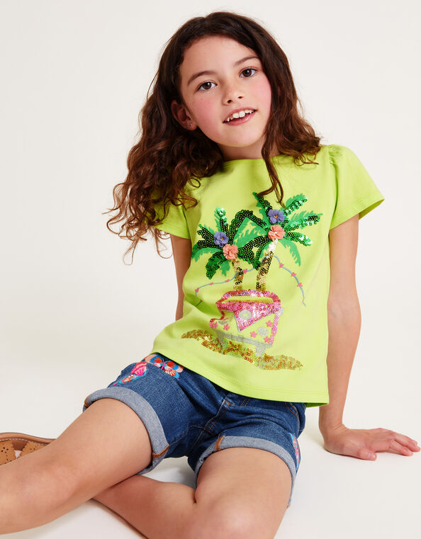 Campervan Embellished T-Shirt, Green (LIME), large
