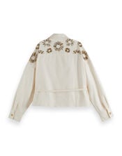 Scotch & Soda Embellished Belted Shacket, Ivory (IVORY), large