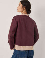 Rowan Suedette Jacket, Brown (CHOCOLATE), large