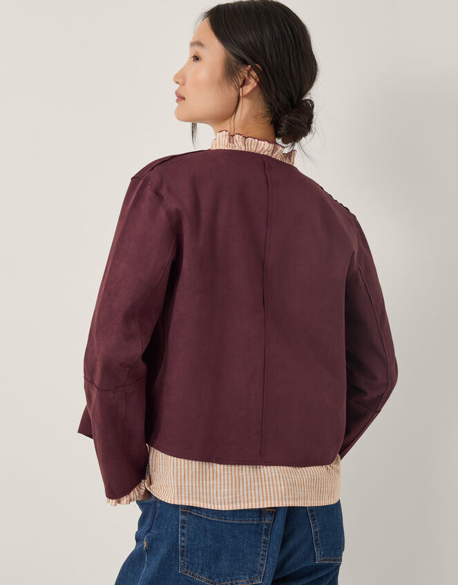 Rowan Suedette Jacket, Brown (CHOCOLATE), large