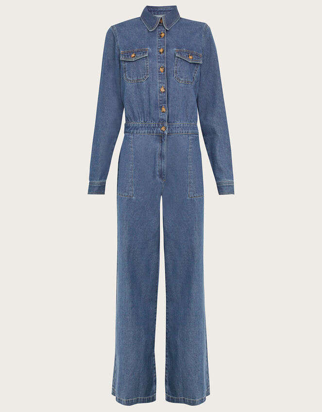 Etta Wide-Leg Jumpsuit, Blue (DENIM BLUE), large