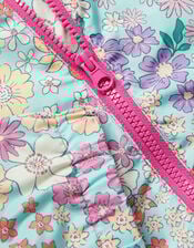 Floral Print Windbreaker Jacket, Multi (MULTI), large