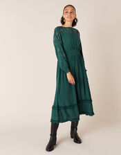 Star Heat-Seal Gem Midi Dress, Green (DARK GREEN), large