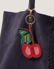 Cherry Beaded Bag Charm, , large