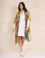 One Hundred Stars Crane Print Throwover Jacket, , large