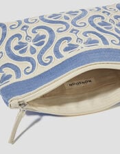 Valli Embroidered Canvas Make Up Bag, , large