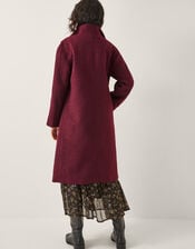 Freya Bouclé Coat, Red (BURGUNDY), large