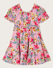 Baby Ditsy Floral Print Dress, Pink (PINK), large