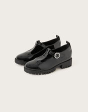 Patent Mary Jane Shoes, Black (BLACK), large