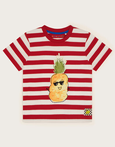 Pineapple Stripe T-Shirt, Red (RED), large
