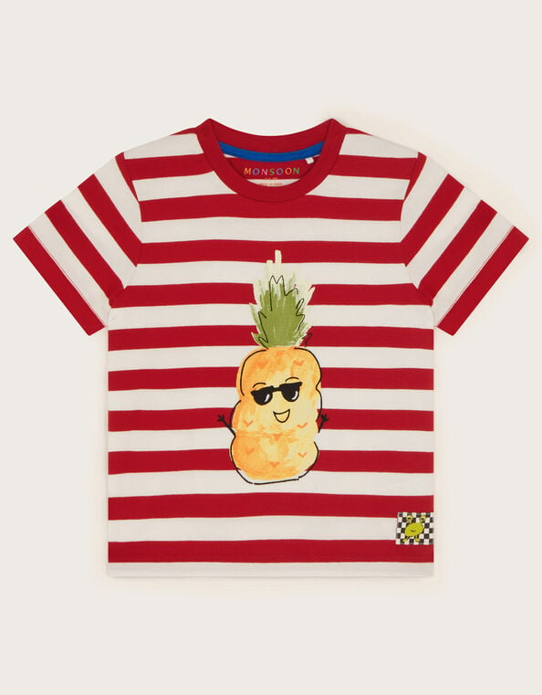 Pineapple Stripe T-Shirt, Red (RED), large
