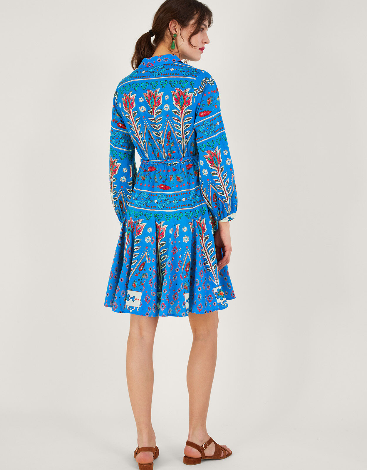 Monsoon blue shirt dress shop