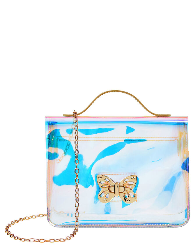 Clear Hologram Effect Shoulder Bag, , large
