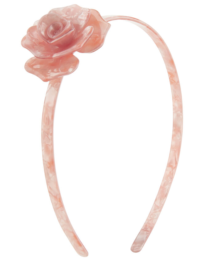 Pearly Resin Flower Headband, , large