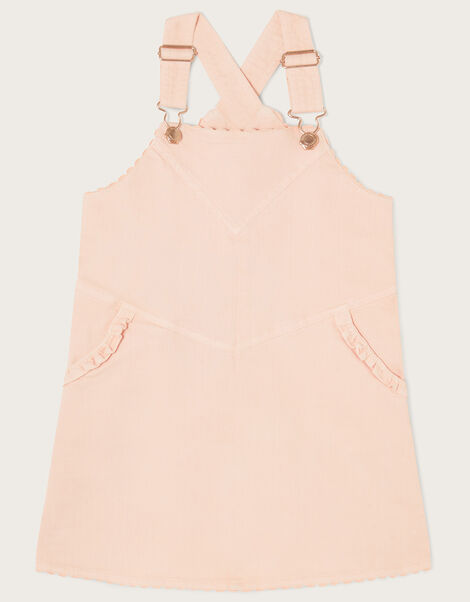 Boutique Wash Denim Dungaree Dress, Pink (PINK), large