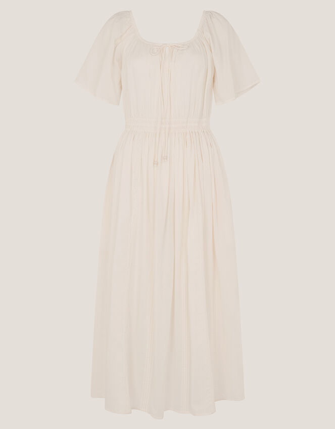 Lane Pintuck Lace Midi Dress, Ivory (IVORY), large
