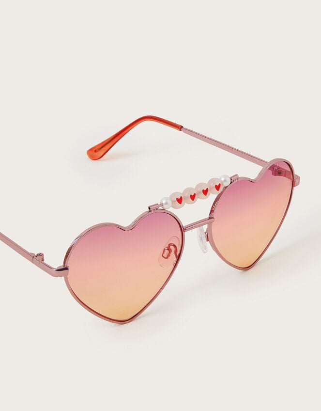Ombré Heart Aviator Sunglasses, , large