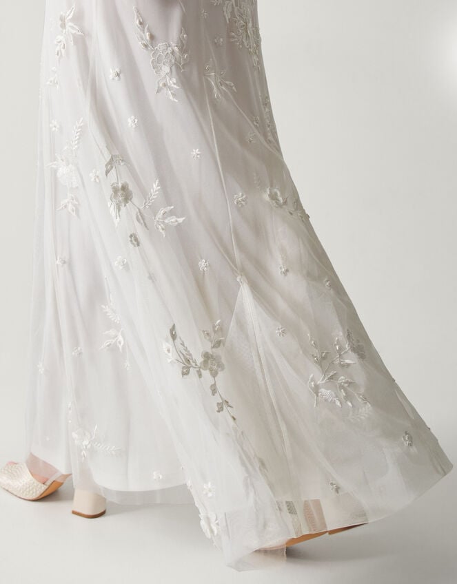 Jennifer Long Sleeve Maxi Wedding Dress, Ivory (IVORY), large