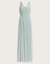 Anne Mesh Maxi Dress in Recycled Polyester, Green (GREEN), large
