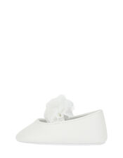 Baby Macaroon Corsage Booties, Ivory (IVORY), large