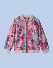Hatley Daisy Sequin Bomber Jacket, Pink (PINK), large