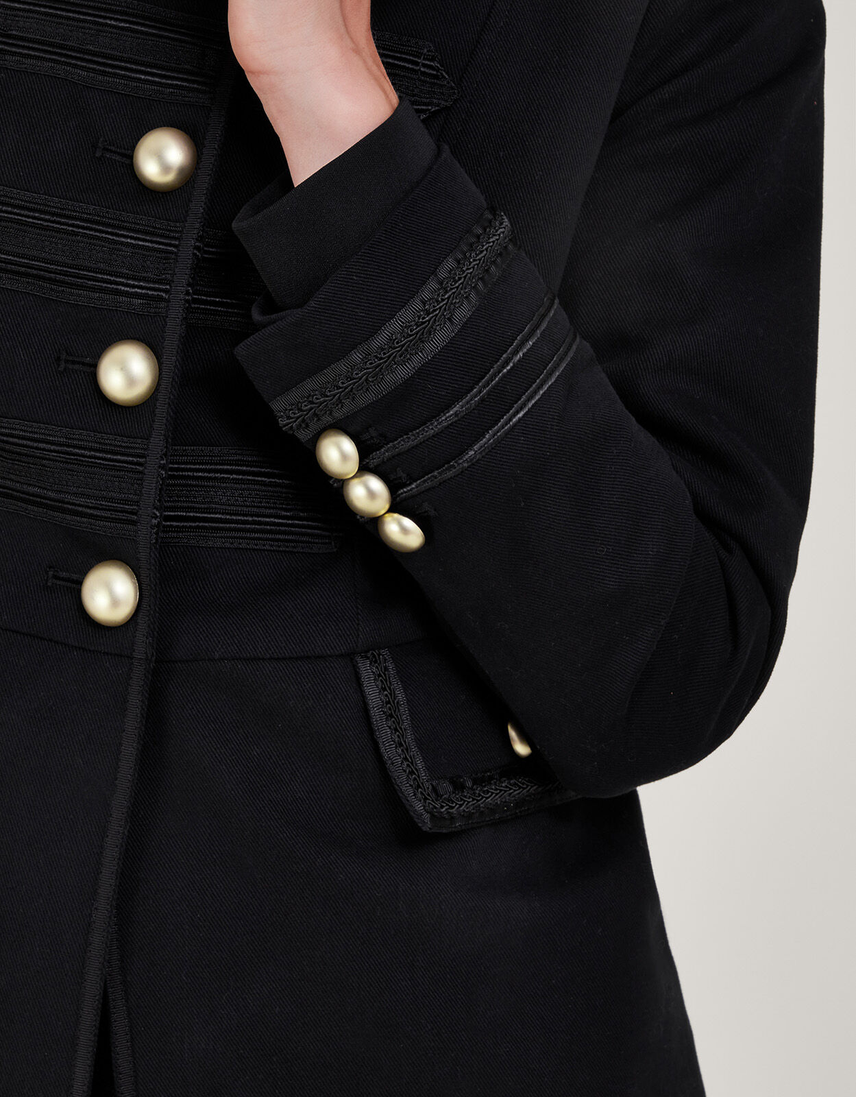 Longline Military Jacket Black Women s Jackets Monsoon Global