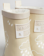 Grass and Air Colour-Revealing Wellies, Natural (STONE), large