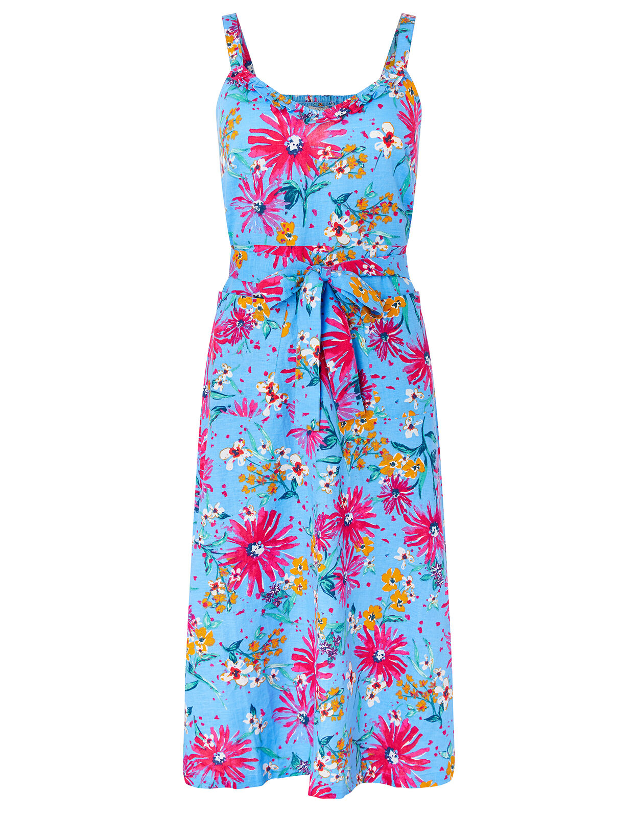 monsoon white linen dress