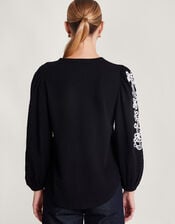 Enya Embroidered Shirt, Black (BLACK), large