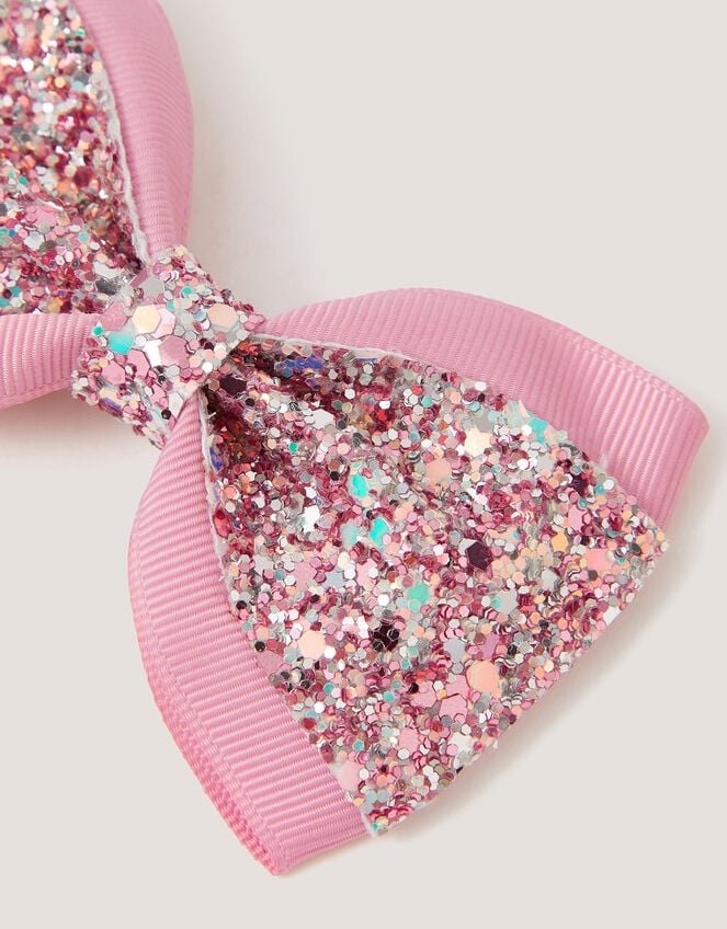 Glitter Bow Hair Clip, , large