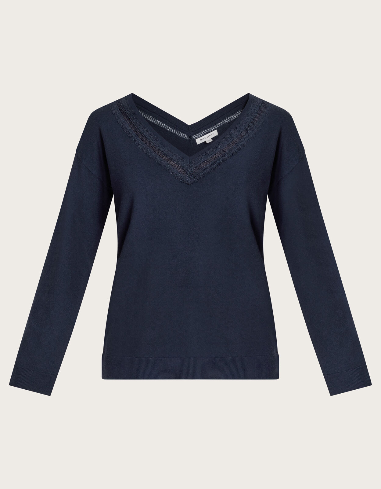 Leah Lace Jumper Blue Knitwear Monsoon ROI