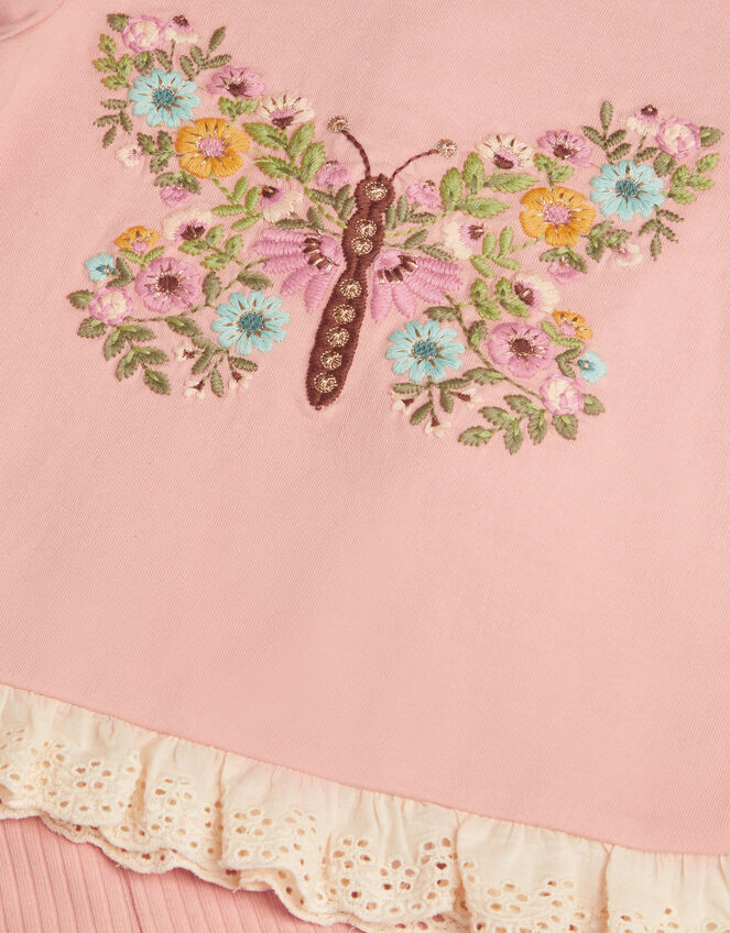 Baby Embroidered Butterfly Top & Leggings Set, Pink (PINK), large
