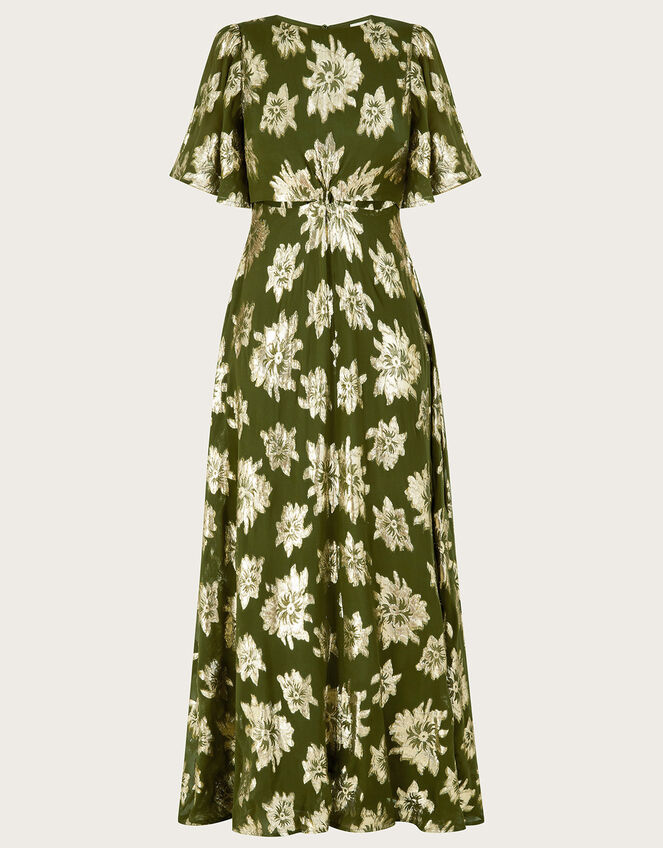 Gianna Metallic Maxi Dress Green | Evening Dresses | Monsoon Global.