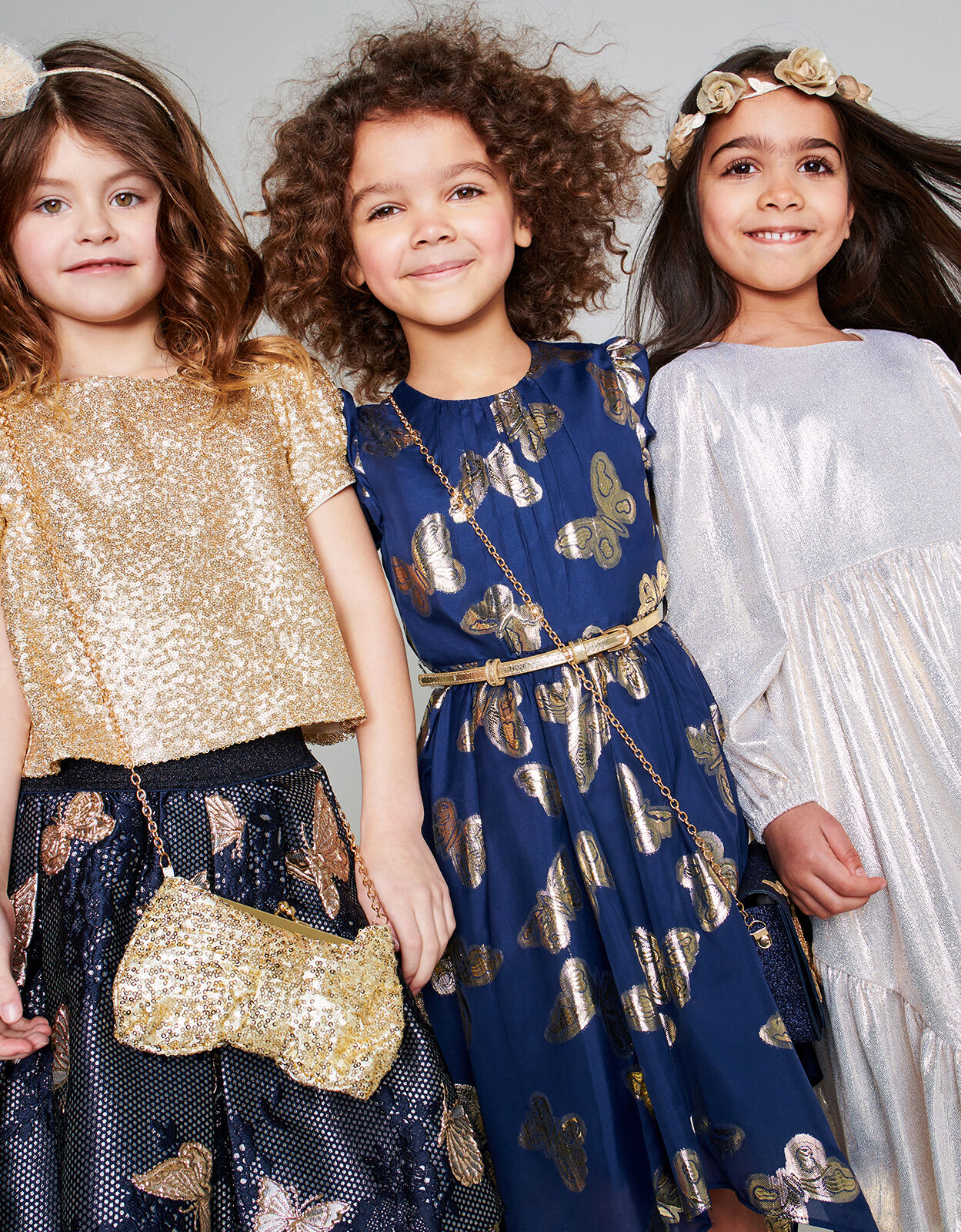 Sequin Puff Sleeve Top Gold