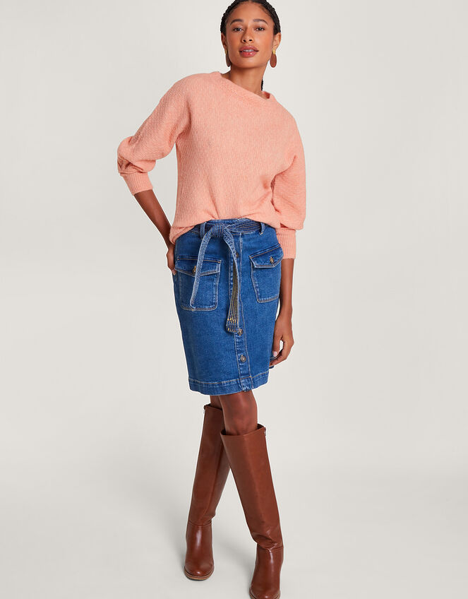 Supersoft Stitch Jumper with Recycled Polyester, Orange (PEACH), large
