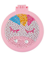 Lunaria Unicorn Diamante Compact Hairbrush, , large