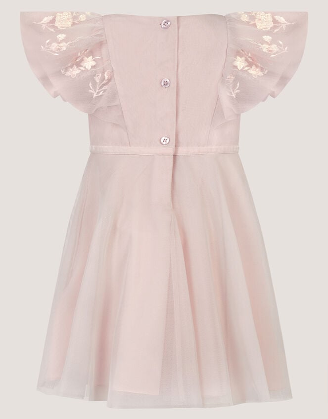 Baby Oelene Embroidered Party Dress, Pink (PALE PINK), large