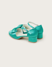 Satin Platform Sandals, Green (PALE GREEN), large