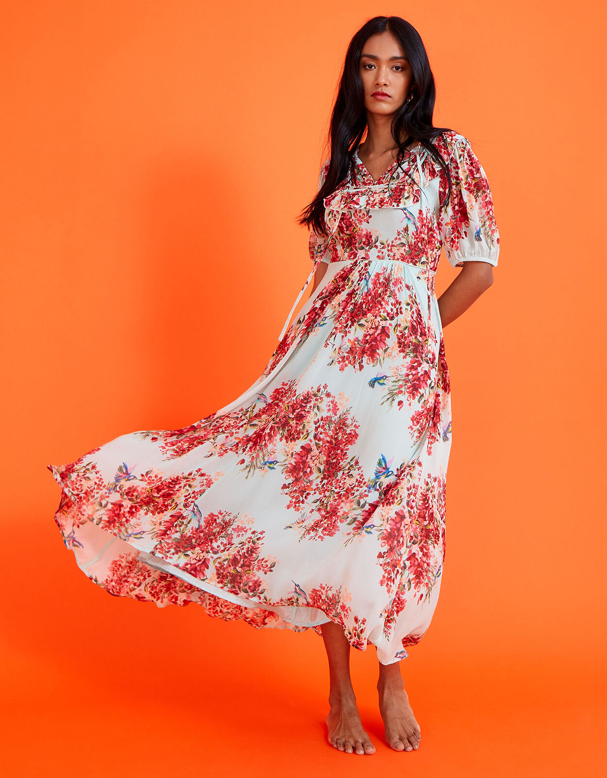 Viscose midi outlet dress